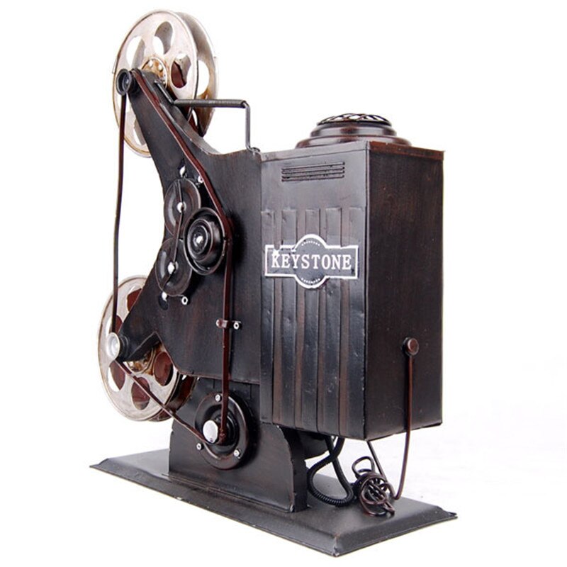 Metal Handmade Craft Crafts Retro Vintage Classic Movie Projector Bioscope Model Prop For Gift Decoration Ornament - 3