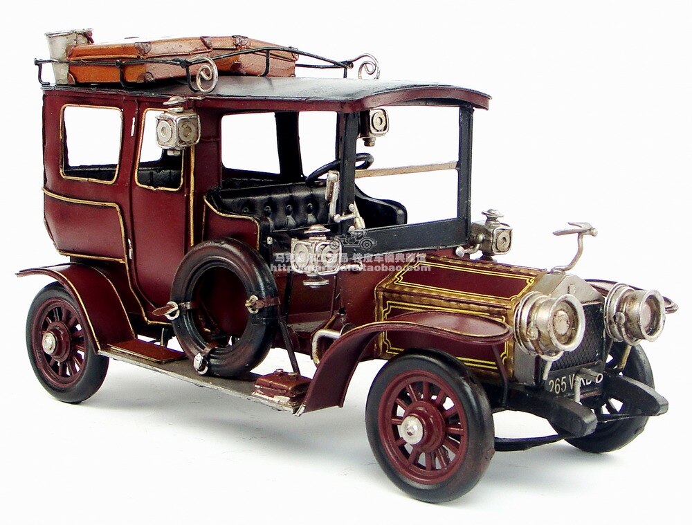 Hot Classic 1907 Rolls-royce Silver Ghost Vintage Car Model Creative Best Gift Home Bar Decoration - 2