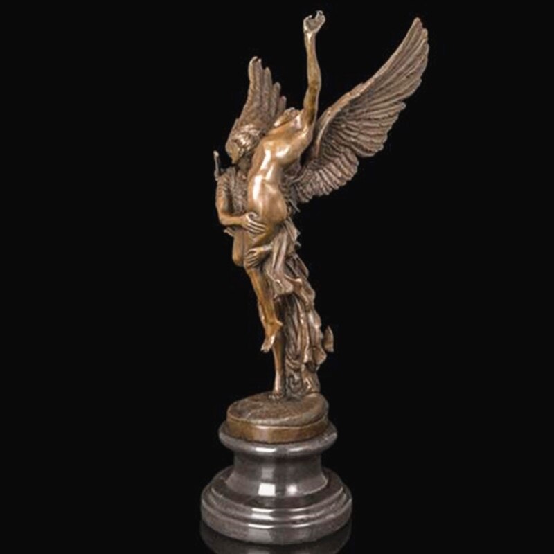 Greek Mythology Bronze Sculptures Gloria Victis Abduction Of Psyche Cupid Eros & Vintage Statue Wedding Decoration - 6