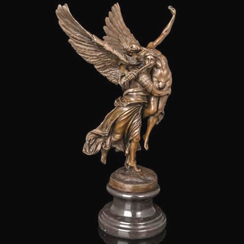 Greek Mythology Bronze Sculptures Gloria Victis Abduction Of Psyche Cupid Eros & Vintage Statue Wedding Decoration - 5
