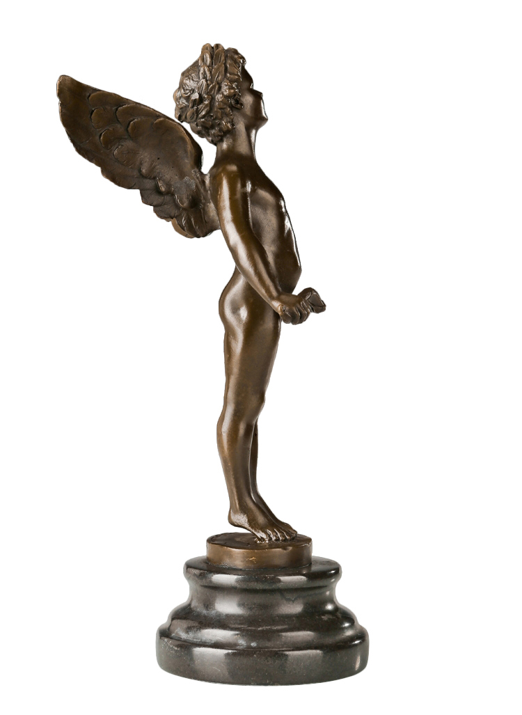 Antique Roman Cupid Greek Eros Statue Figurine Love God Sculpture Artful Home Decor Unique Anniversary Gift - 5