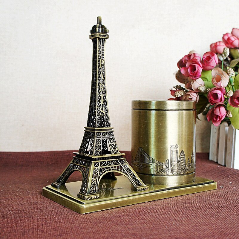 Vintage Metal Holder Paper Home Desk Decoration Retro Pen Gifts Accessories For Women Men - 4