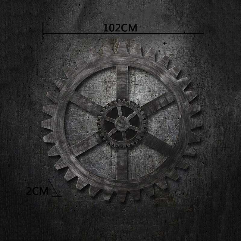 Vintage Industrial Restaurant Bar Store Window Gear Mural Wall Hanging Art Ornaments Decorations Home Decor Props Accessories - 6