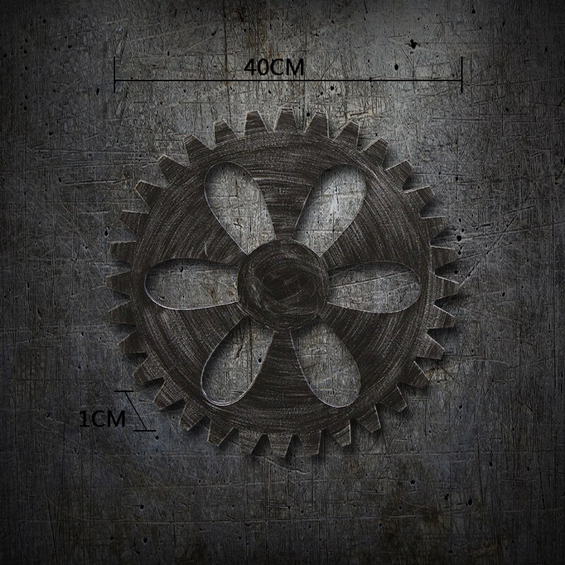 Vintage Industrial Restaurant Bar Store Window Gear Mural Wall Hanging Art Ornaments Decorations Home Decor Props Accessories - 3