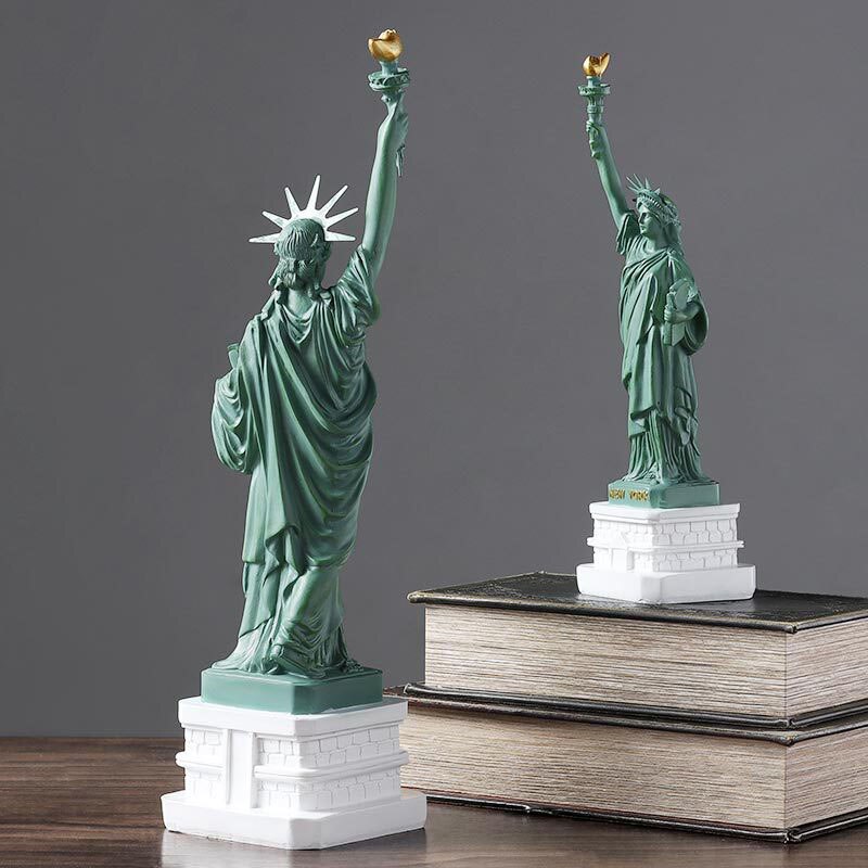 Vintage Statue Of Liberty Sculpture Abstract Artware Office Desktop Decor Resin Figurines Ornaments Home Decoration Wedding Gift - 3