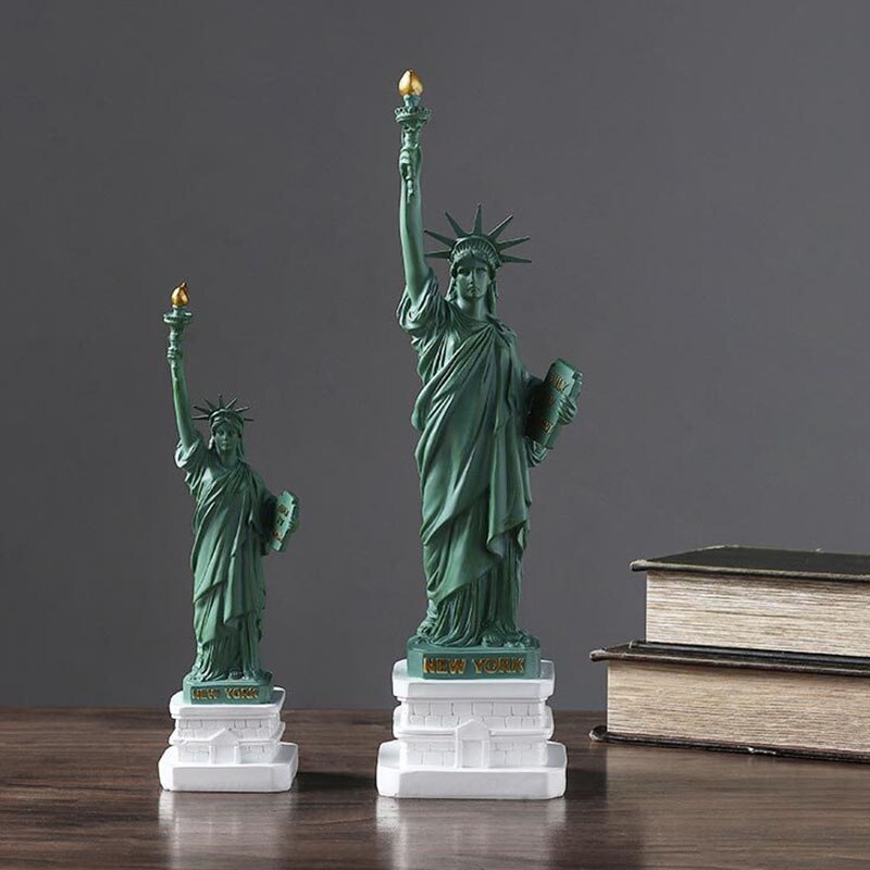 Vintage Statue Of Liberty Sculpture Abstract Artware Office Desktop Decor Resin Figurines Ornaments Home Decoration Wedding Gift - 2