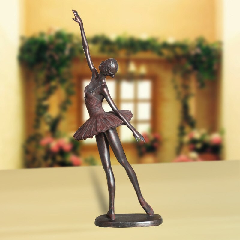 European Vintage Bronze Old Ballerina Retro Character Sculpture Doll Statue Nordic Home Decor Decoration Wedding Gift - 4
