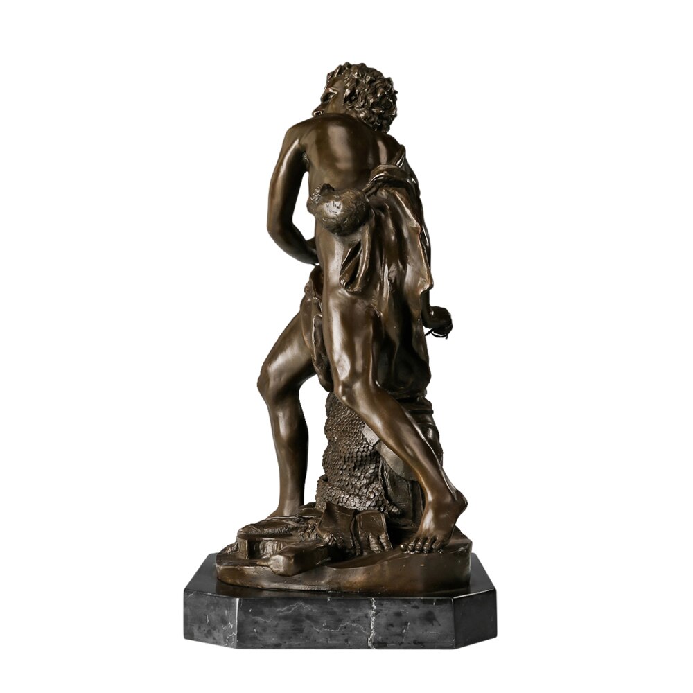 Classical Sculpture David Statue By Italian Famous Sculptor Bronze Replica Vintage Figurine Art Home Decor Collection - 6