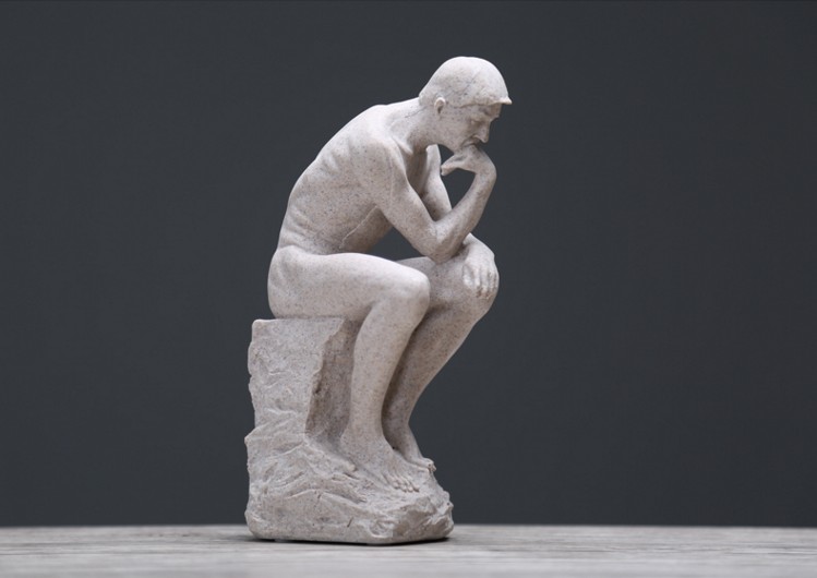 Rodin The Thinker Statue Fine Art Nude Male Figure Authentic Resin Powder Cast Elegant Home Room Decor Sculpture - 3