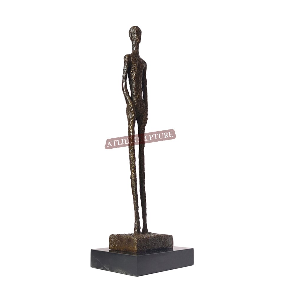 Famous Standing Woman Sculpture By Giacometti Replica Skeleton Statue Figurine Vintage Art Classical Collectible Home Decor - 6