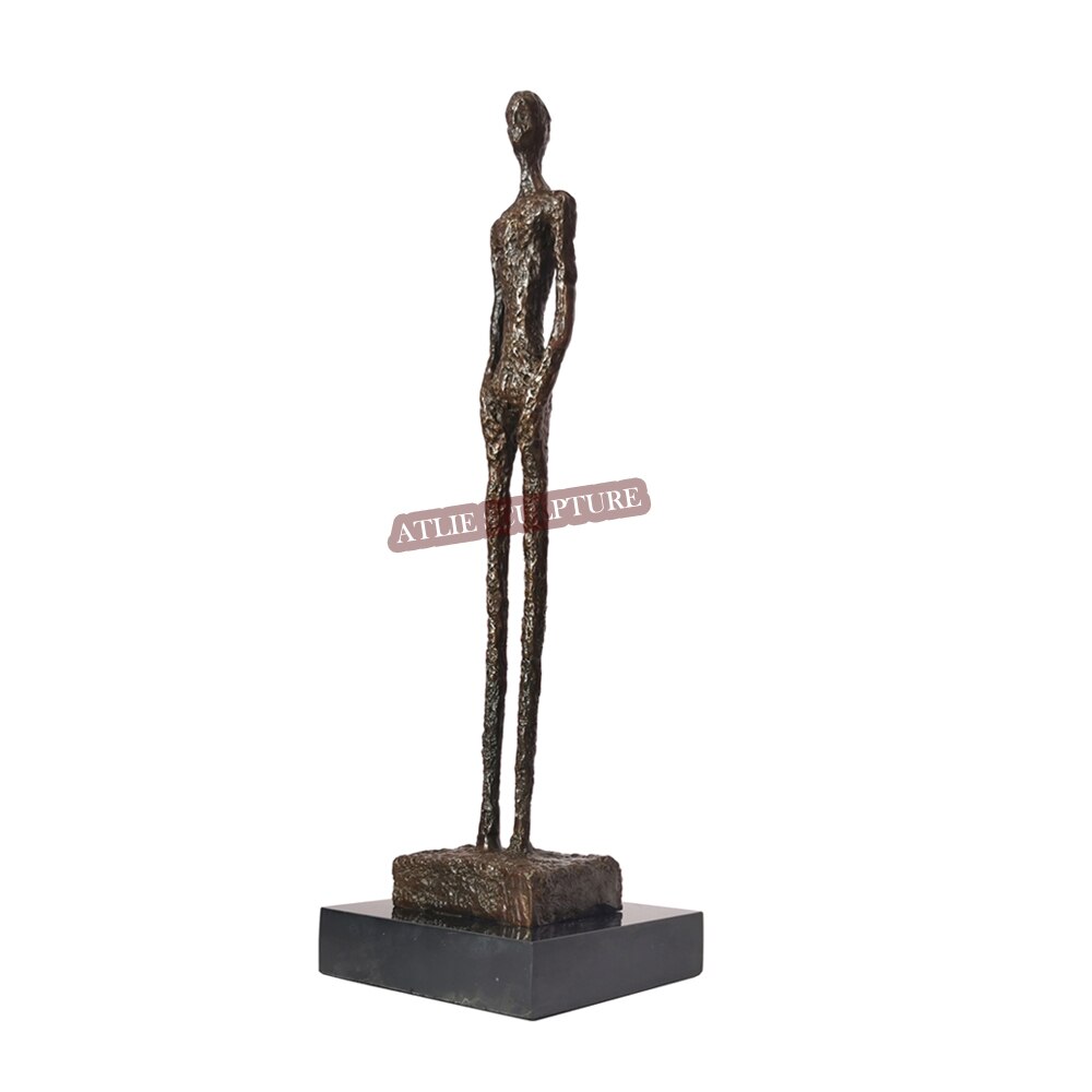 Famous Standing Woman Sculpture By Giacometti Replica Skeleton Statue Figurine Vintage Art Classical Collectible Home Decor - 2
