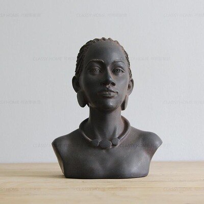 African Characters With Vintage Distressed Decorative Home Accessories American French European Country Modern Statue - 5
