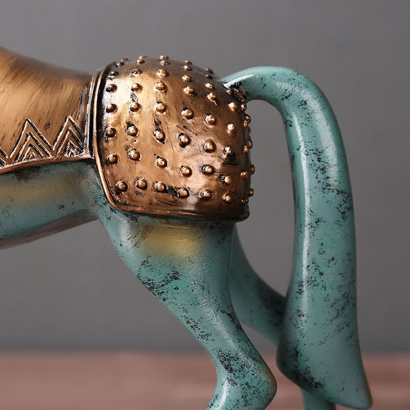 Chinese Tang Tri-color Glazed Ceramics Warhorse Sculpture Retro Horse Statue Ornaments Home Office Desktop Decorations Gift - 5