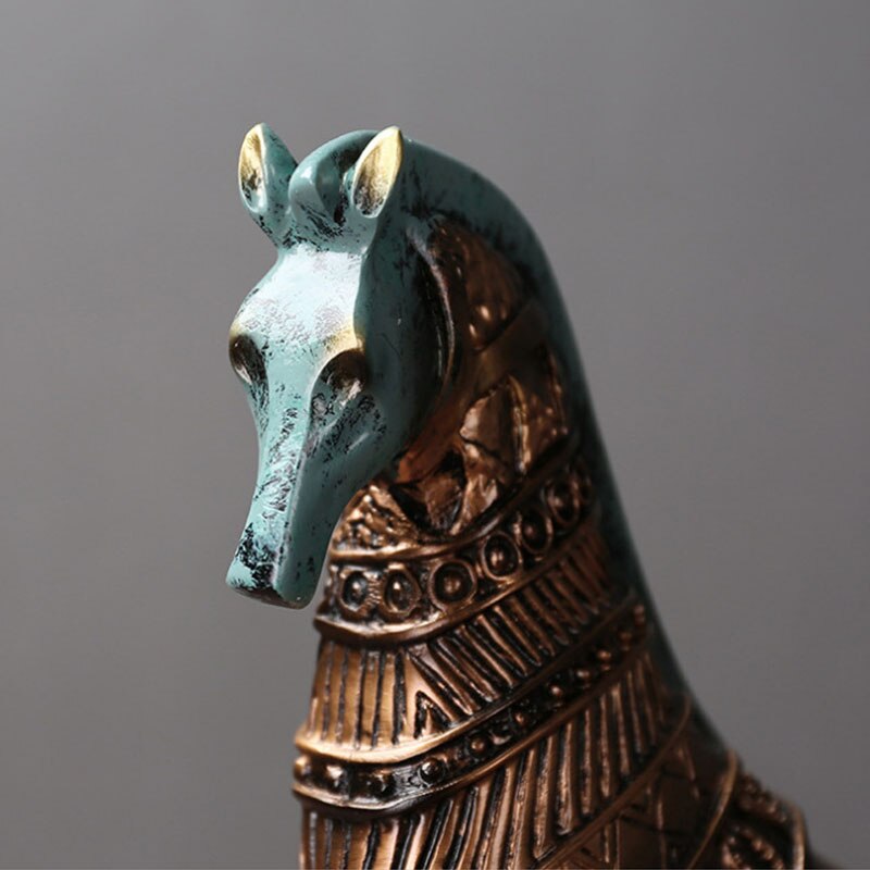 Chinese Tang Tri-color Glazed Ceramics Warhorse Sculpture Retro Horse Statue Ornaments Home Office Desktop Decorations Gift - 4