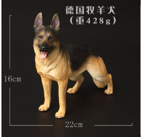 Vintage Animal Model Dog German Shepherd Car Presents Gift Decoration Hand Large Crafts Statue - 2