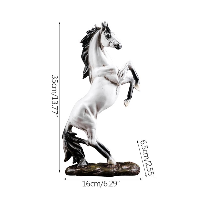 Vintage Standing Horse Statue Creative Home Decoration Accessories Sculpture Desktop Decorations Ornament Businese Gift - 6