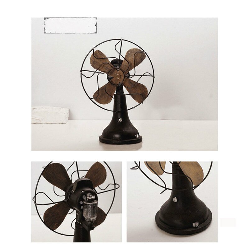 Retro Nostalgic Fan Ornaments Home Decoration Accessories Vintage Miniature Europe Style Figurines Decor Gifts Ornament - 6