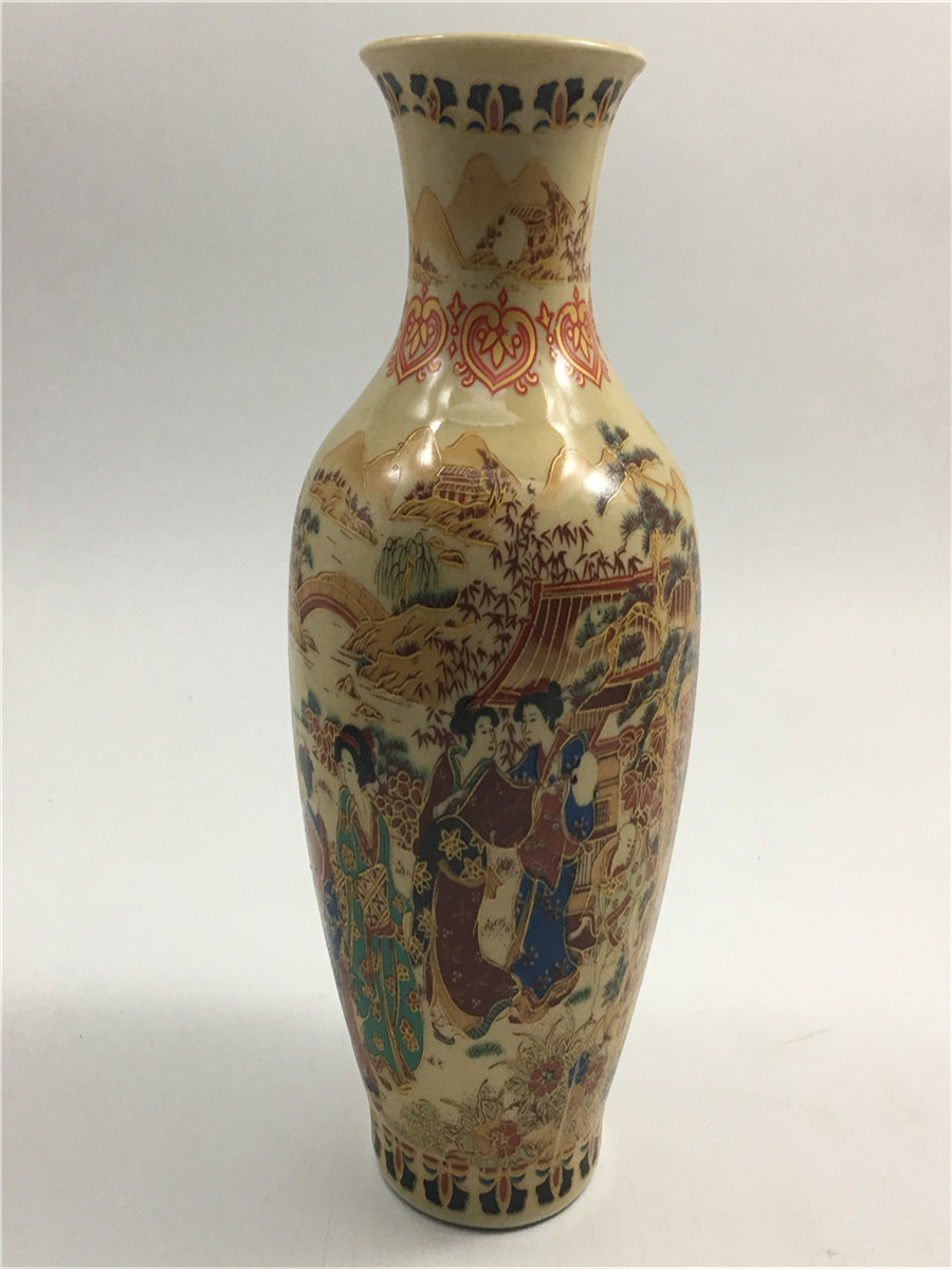 Antique Dezhen Ming And Qing Dynasties Kiln Porcelain Vase Wax Gourd Design For Living Room Decor - 1