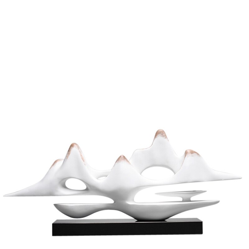 Traditional Chinese Creative Resin Mountain Design Statue Home Decor Crafts Room Decoration Objects Parlor Vintage Big Figurine - 6