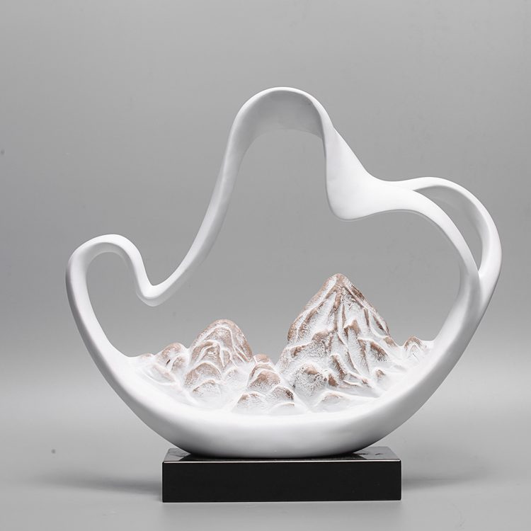 Traditional Chinese Creative Resin Mountain Design Statue Home Decor Crafts Room Decoration Objects Parlor Vintage Big Figurine - 4