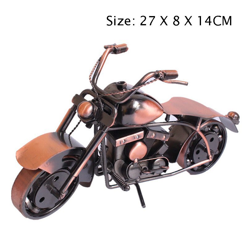 Heavy Motorcycle Retro Iron Art Awesome Sculpture Decoration Craft 27x8x14cm Vintage Moto Ornament For Home & Bar - 5