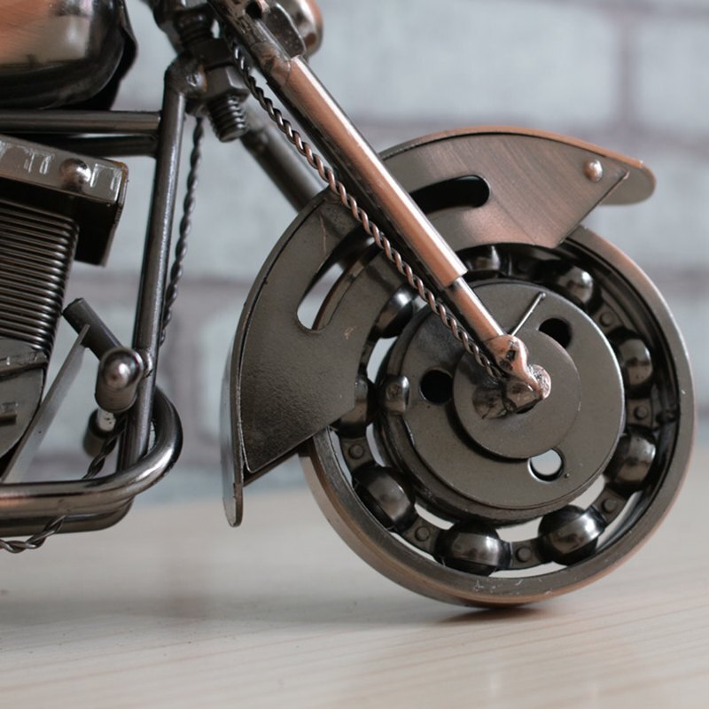 Heavy Motorcycle Retro Iron Art Awesome Sculpture Decoration Craft 27x8x14cm Vintage Moto Ornament For Home & Bar - 4