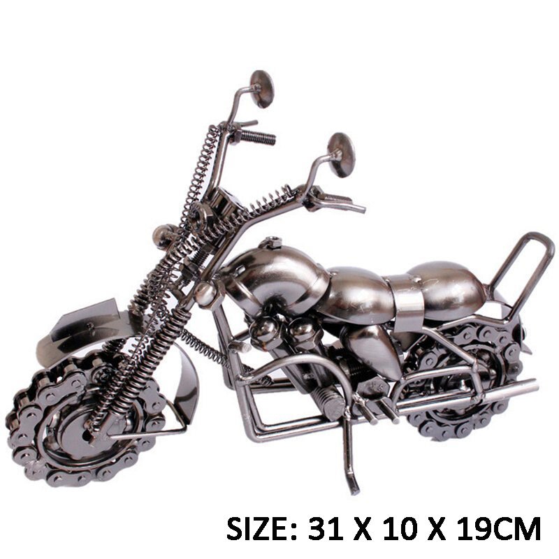 Decoration Craft Heavy Motorcycle Model Traditional Handmade Motorbike Home Decor Large Size Metal Sculpture - 6