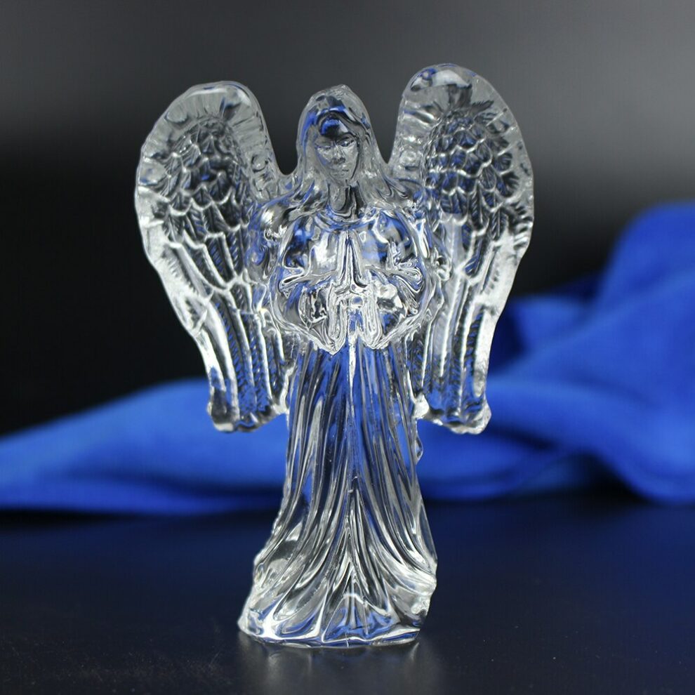 Crystal Guardian Angel Figurine Statue For Party Favors Decorative Praying ClassySculptures