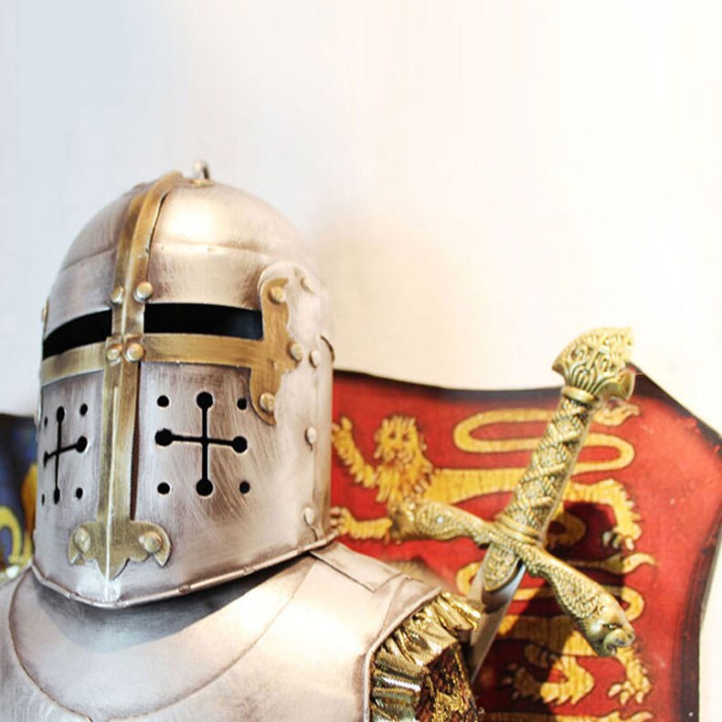 Manual Medieval Vintage Wall Hanging Samurai Creative Decor Ornament Bar Living Room Iron Crafts Best European Gift - 5