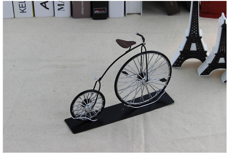 Vintage British Iron Big Wheel Bicycle Sculpture Nordic Home Decor Unique Tin Bike Desktop Model Ideal Birthdayvalentines Gift - 10