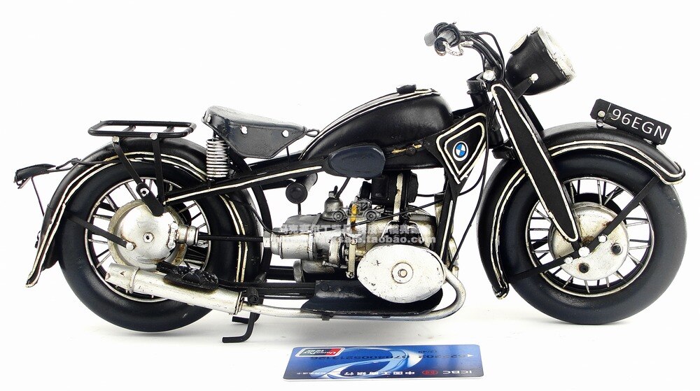Hot Vintage Motor Style Retro 1923 R32 Black Motorcycle Model Creative Mini Iron Motorbike Best Gift Home Bar Decoration - 3