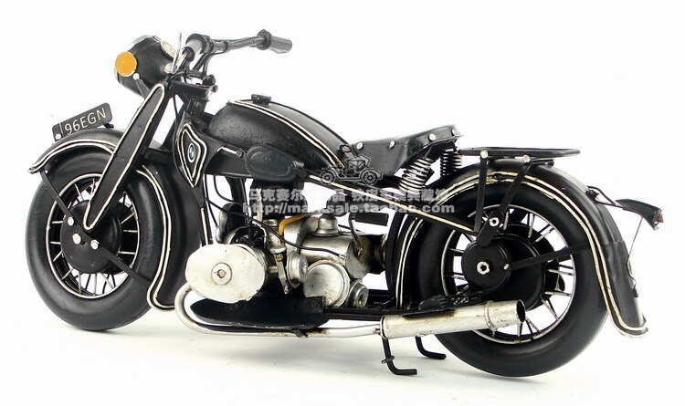 Hot Vintage Motor Style Retro 1923 R32 Black Motorcycle Model Creative Mini Iron Motorbike Best Gift Home Bar Decoration - 2