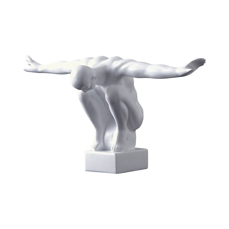 Modern Creative Resin Abstract Sports People Figurines Vintage Statue Home Decor Crafts Room Decoration Objects Office - 5