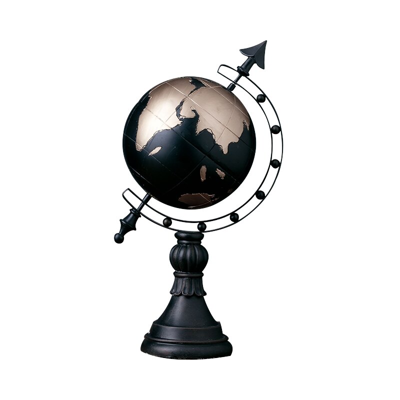 Europe Creative Resin Globe Figurines Bar Vintage Statue Home Decor Crafts Room Decoration Objects Office Retro Model - 5