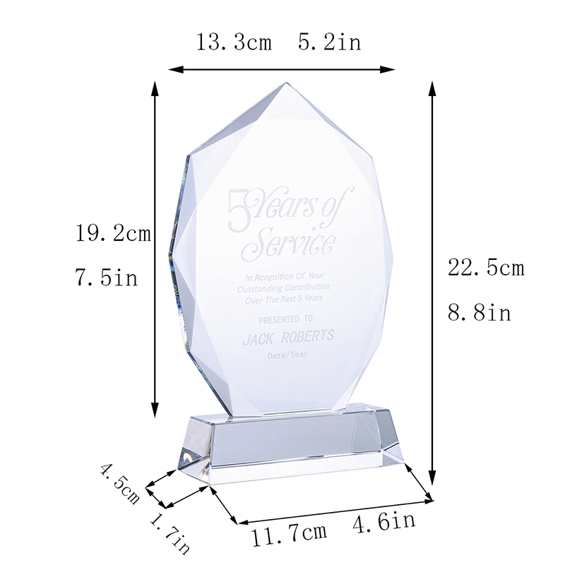 Personalized Hd Crystal Trophy Customized Sports Event Award Faceted Statue For Diy Games Home Office Decor - 6