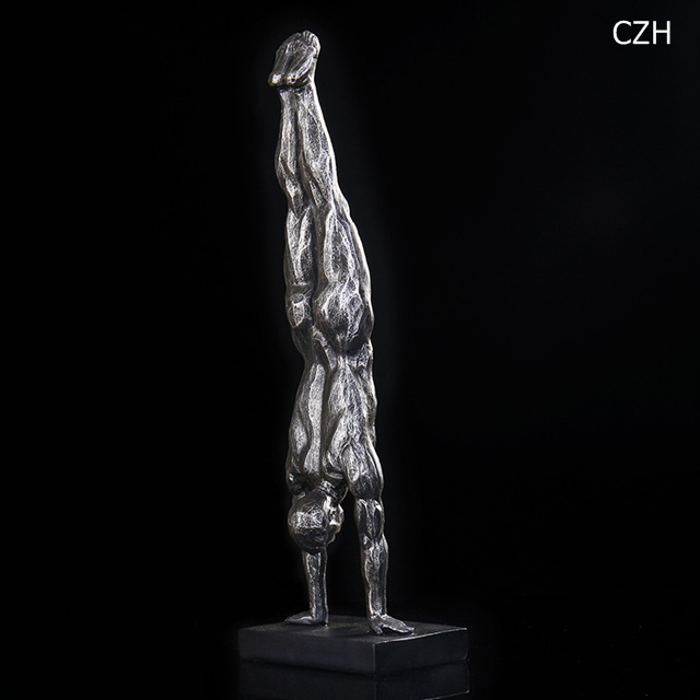 Handcrafted Resin Mens Gymnastics Figurine Abstract Handstand Sports Sculpture Unique Ornament Gift Home Decoration Accessory - 7