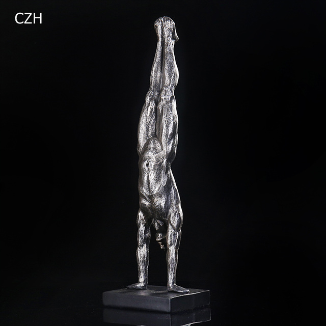 Handcrafted Resin Mens Gymnastics Figurine Abstract Handstand Sports Sculpture Unique Ornament Gift Home Decoration Accessory - 6