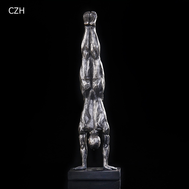 Handcrafted Resin Mens Gymnastics Figurine Abstract Handstand Sports Sculpture Unique Ornament Gift Home Decoration Accessory - 5