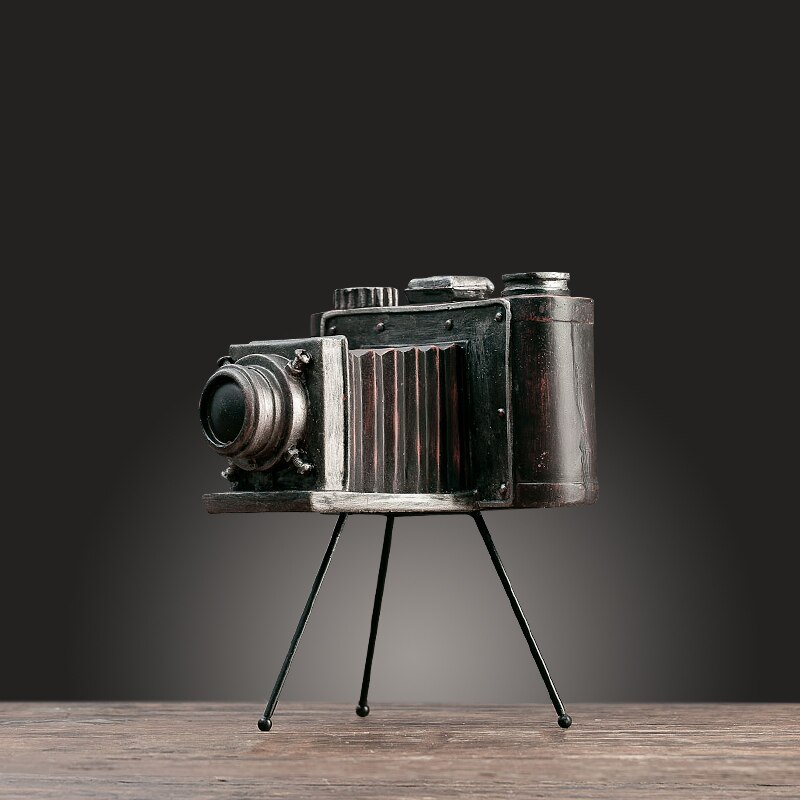 Europe Creative Resin Camera Figurines Bar Vintage Statue Home Decor Crafts Room Decoration Objects Retro Model Gifts - 4