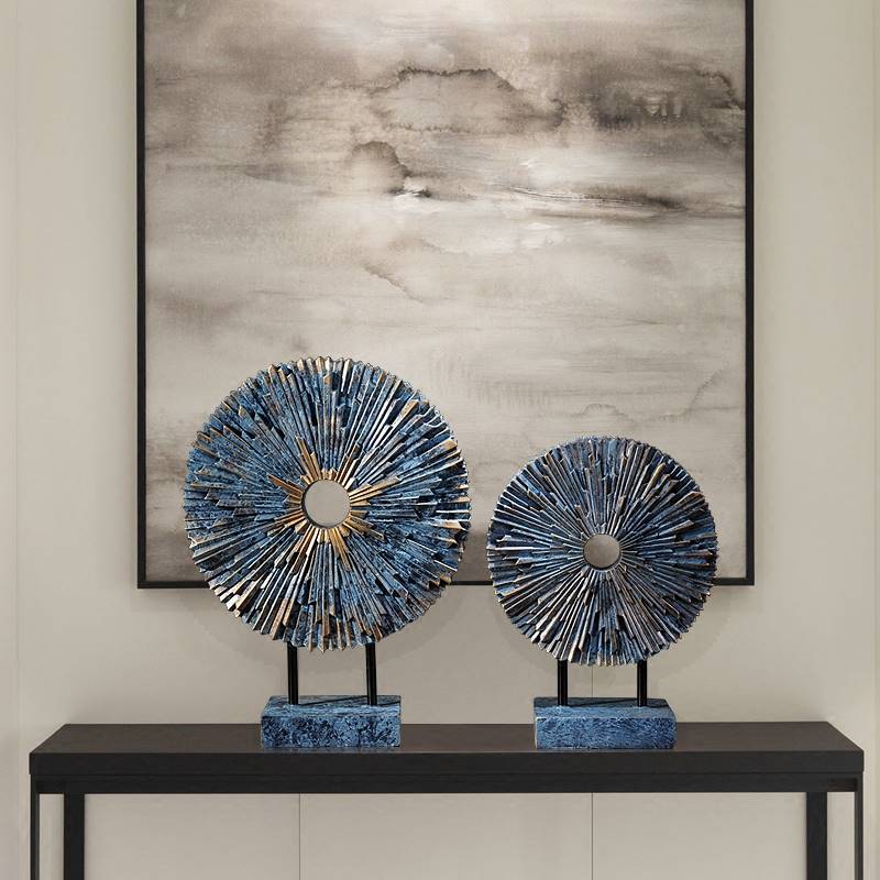 2pcs Set Retro Resin Sun Statue Home Decor Crafts Room Decoration Office Vintage Ornament Study Figurines Gifts R1514 - 3