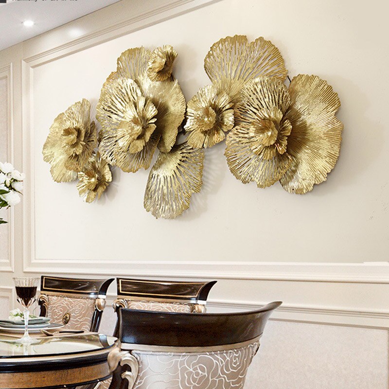 Creative Resin 3d Flowers Wall Decor Home Vintage Statue Craft Living Room Sofa Background Decoration Sculpture - 3