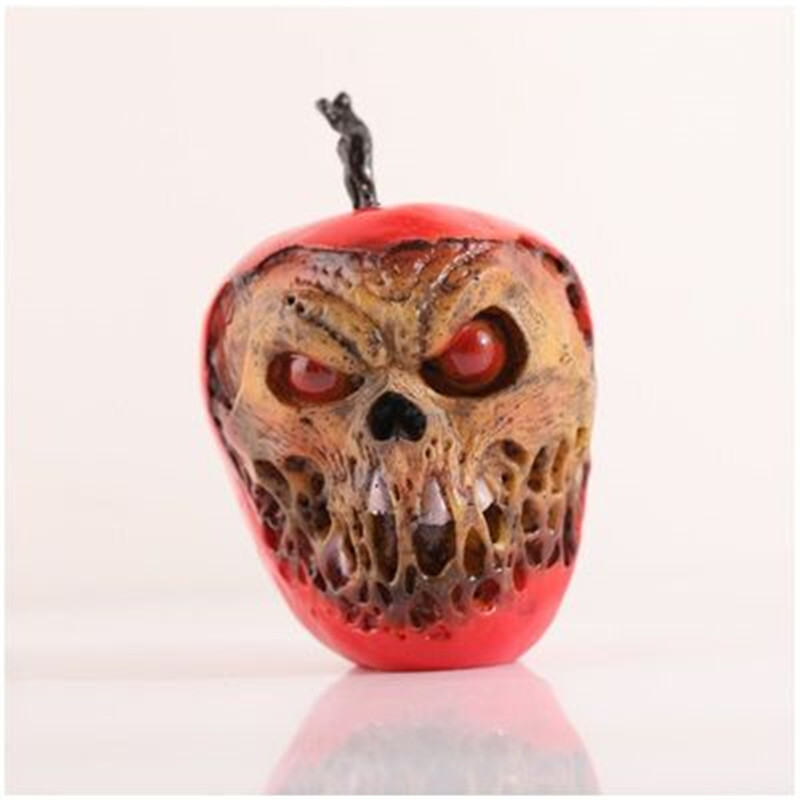 Unique Court Of The Dead Skull Resin Figurine Red Apple Decoration Halloween Themed Creative Gift - 3