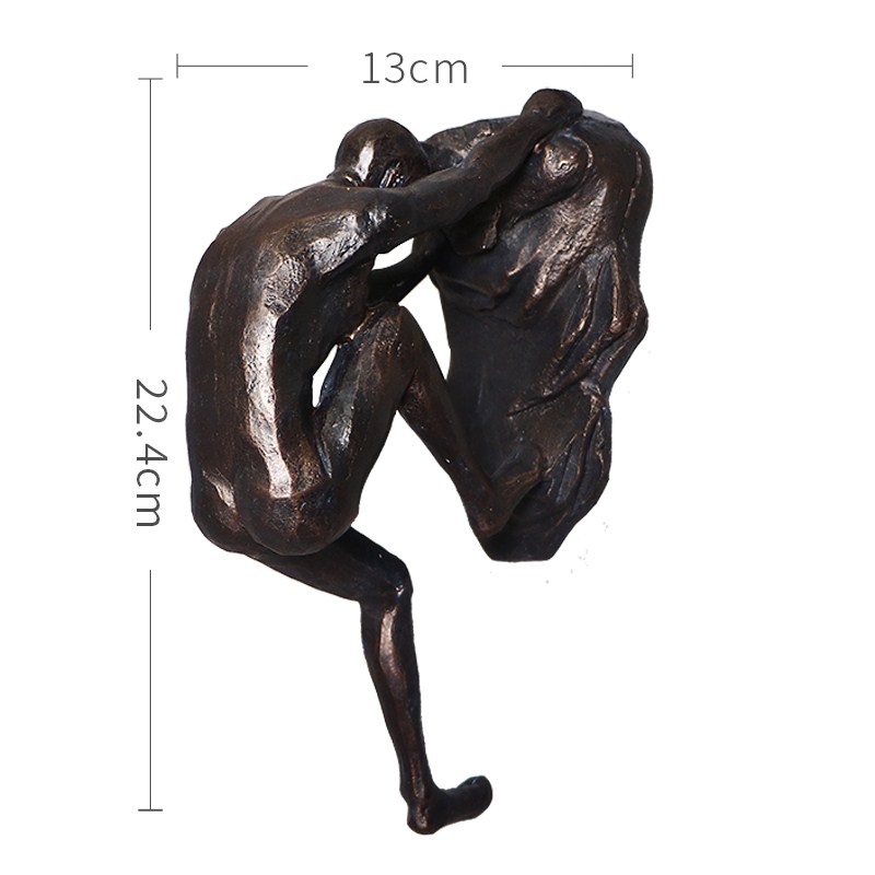 Retro Abstract Rock Climbing Resin Figures Wall Hanging Home Decor Living Room Statue L2867 - 1