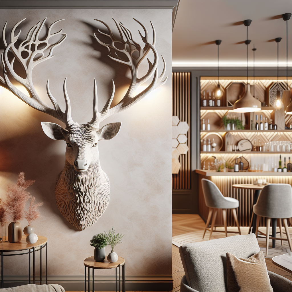 Integrating Elegance and Whimsy with 3D Deer Head Decor in Your Home