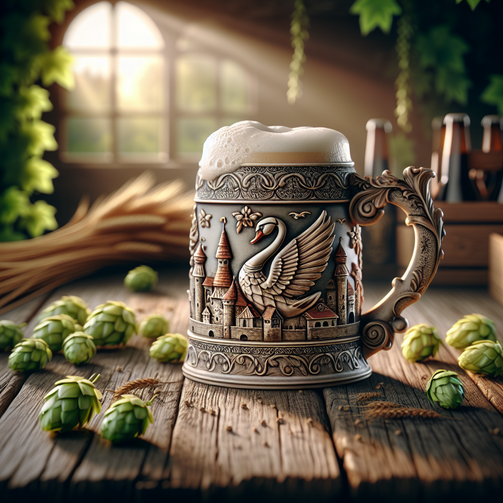Exploring the Unique Swan Castle Design in German Ceramic Beer Mugs  