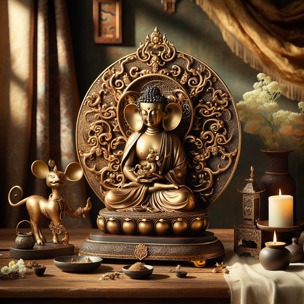 The Significance of the Bronze Gilded Mouse Jambhala Buddha Statue in Fostering Wealth and Prosperity  