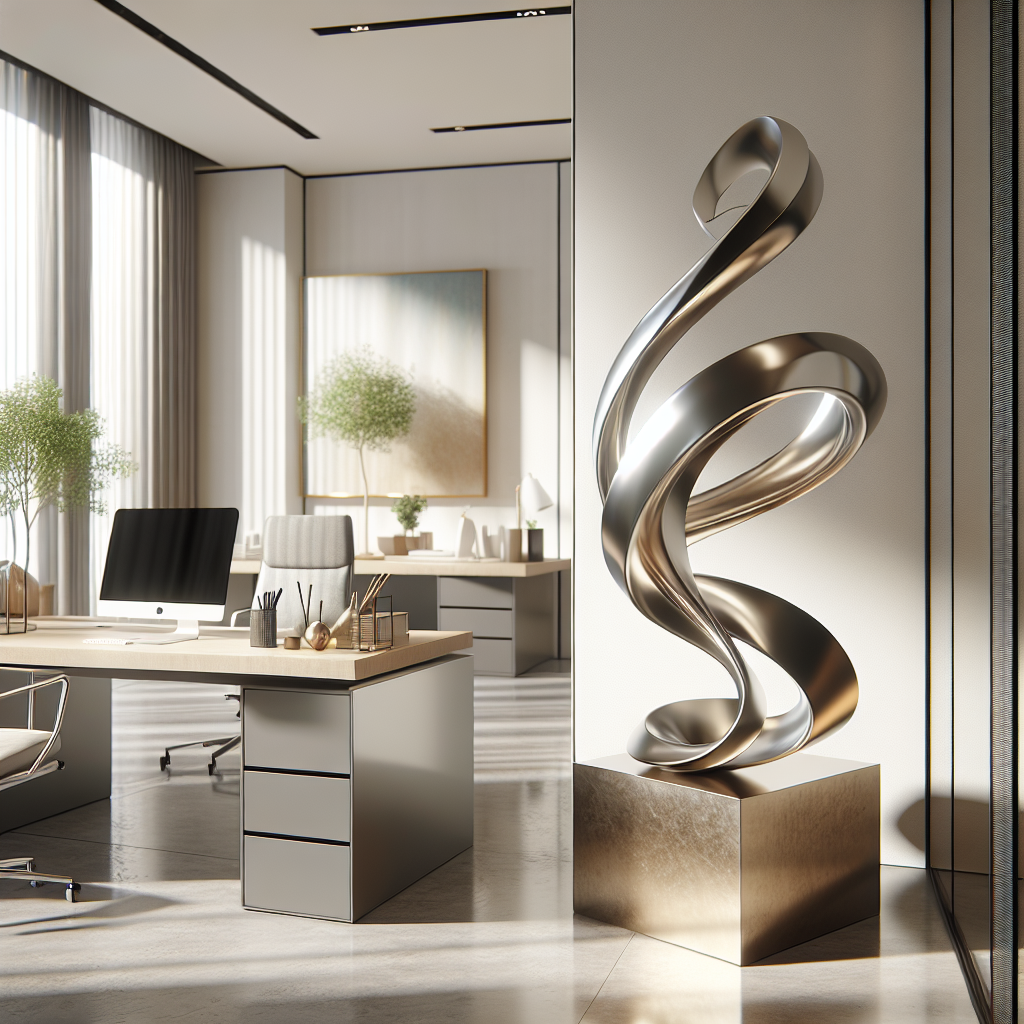 Elevate Your Workspace: Elegant Metal Sculptures Suitable for Offices and Galleries  
