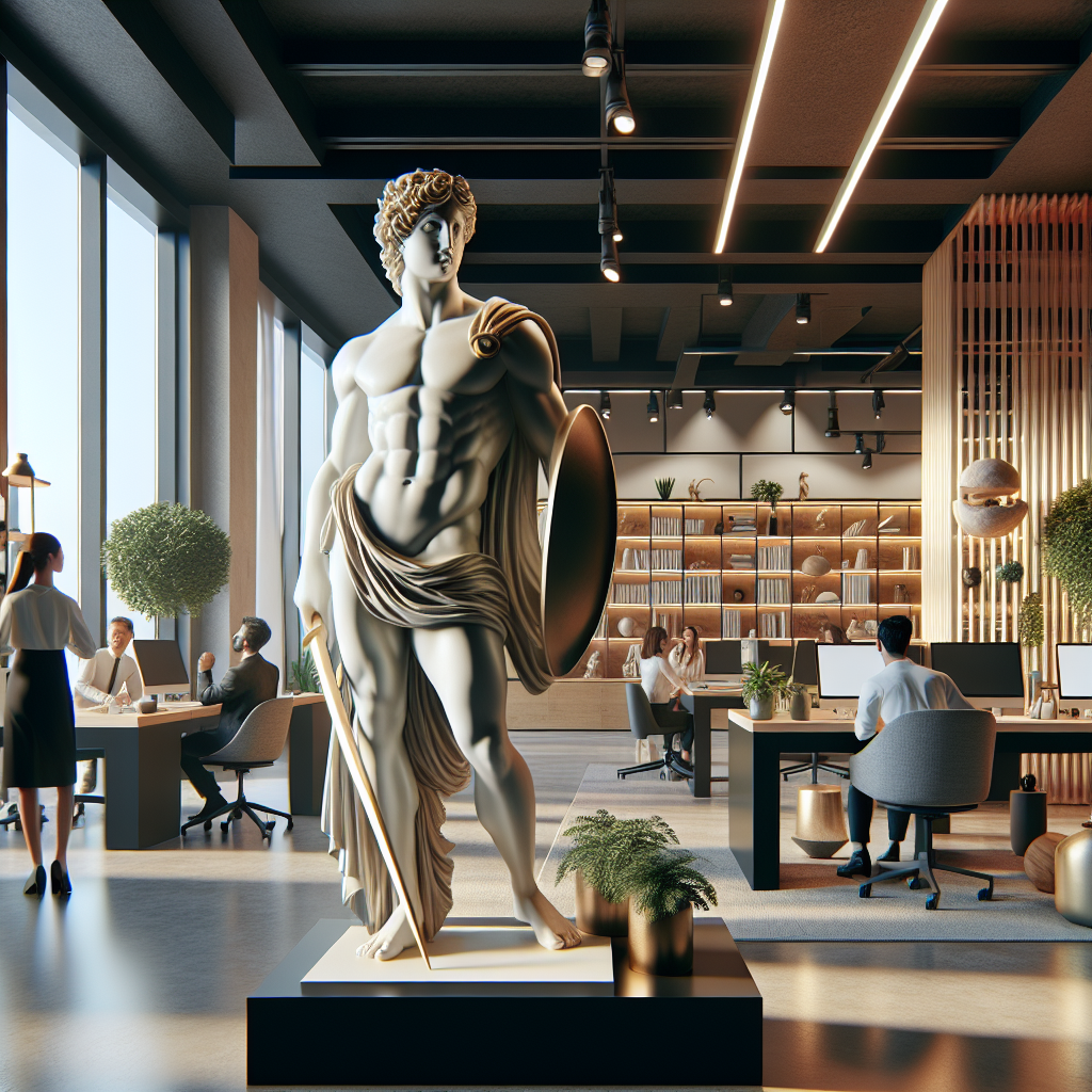 Creating Eye-Catching Spaces: The Atlas Statue as a Conversation Starter in Workplaces  