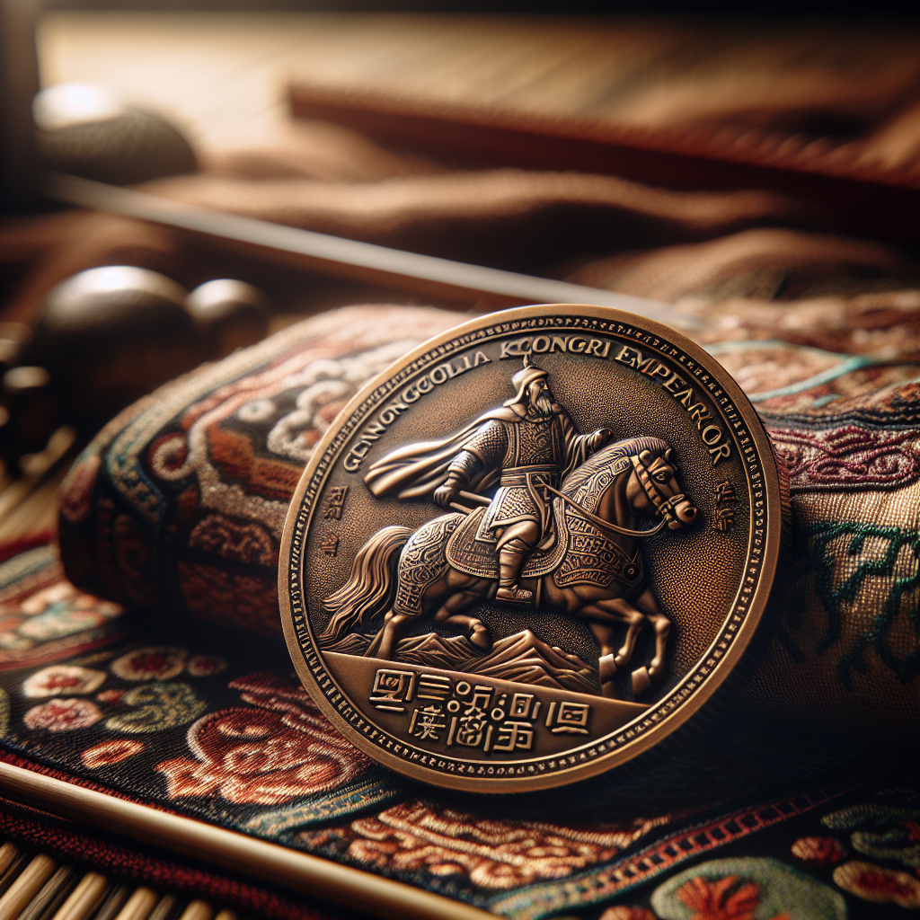 Intricately Designed Coins Celebrating Genghis Khan's Legacy in Mongolian Culture  
