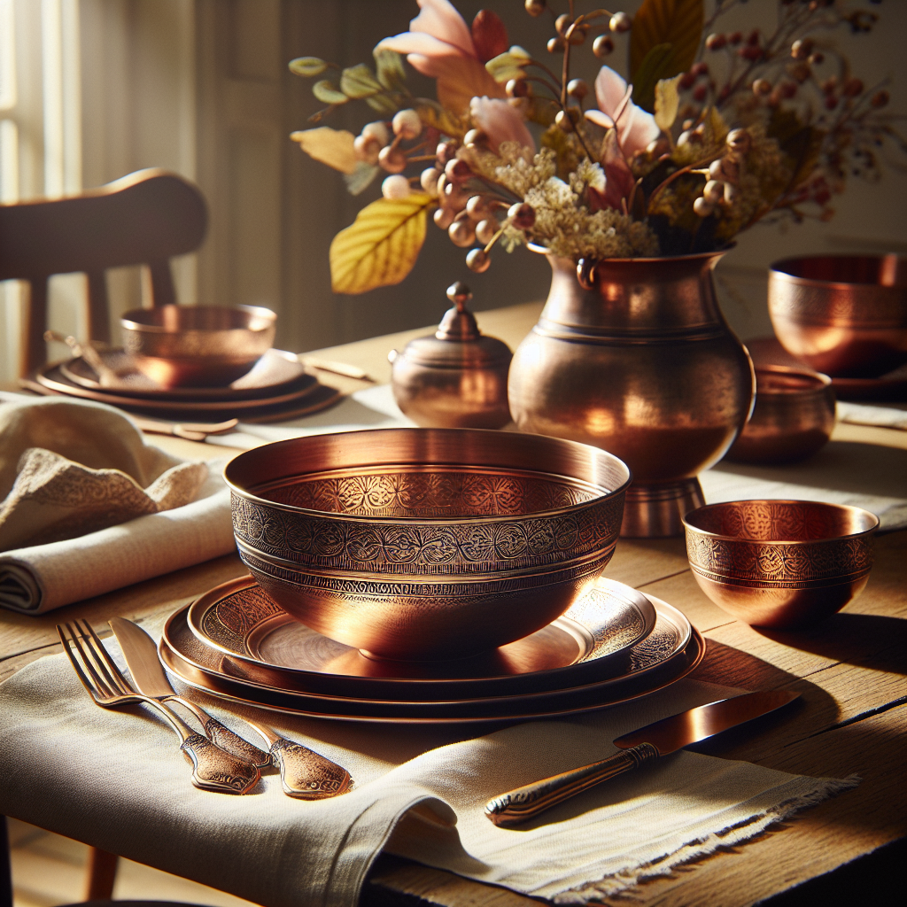 The Perfect Gift: Traditional Craftsmanship Copper Bowl and Cup Gift Set  